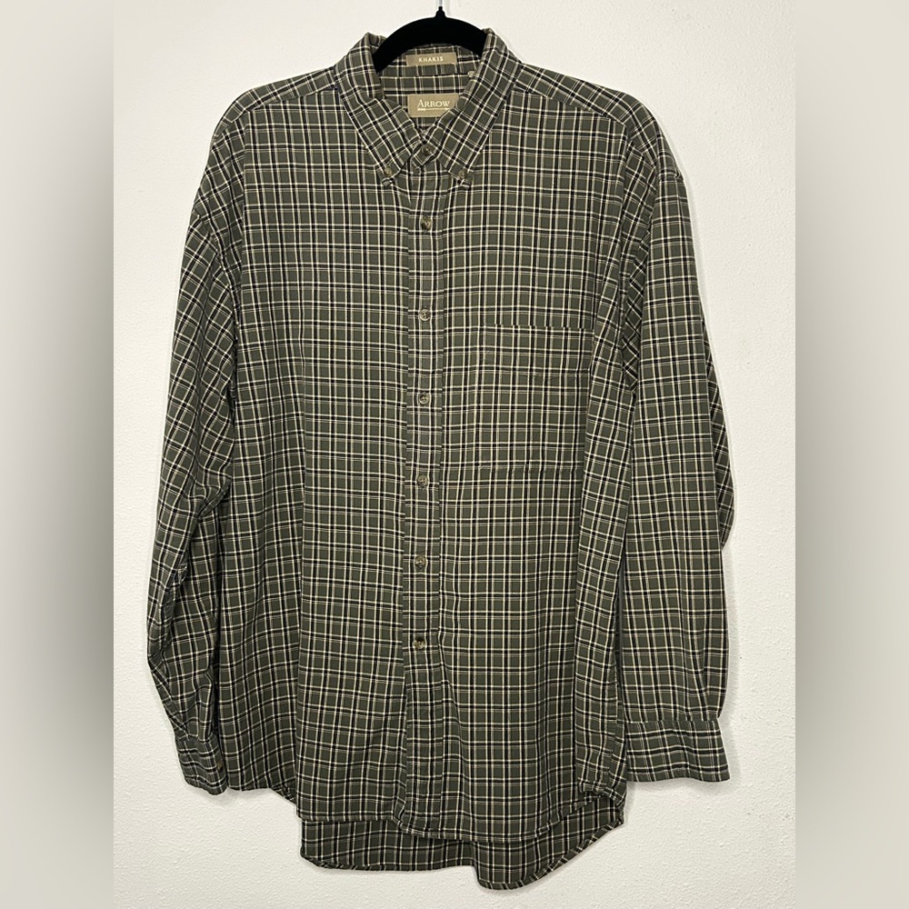 Arrow Plaid Button Down Shirt Size Large